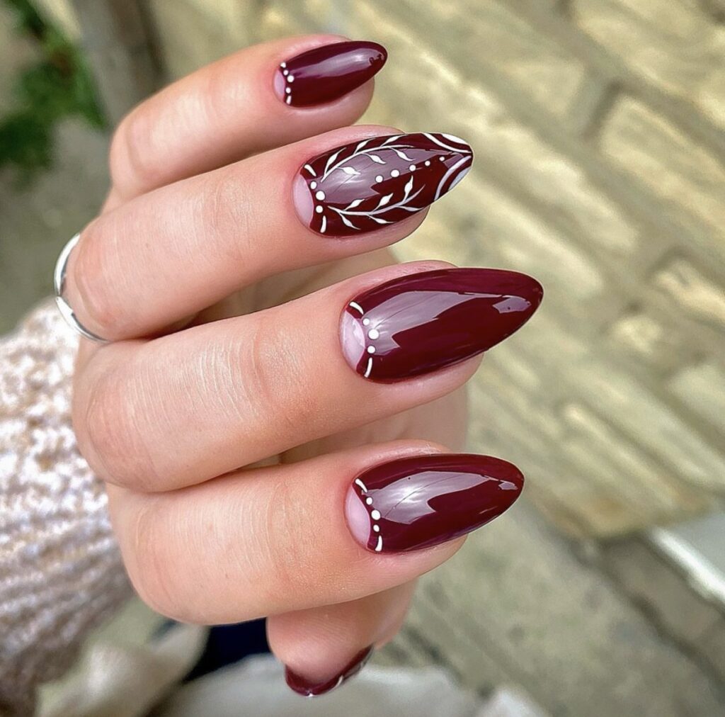 burgundy nails 2024