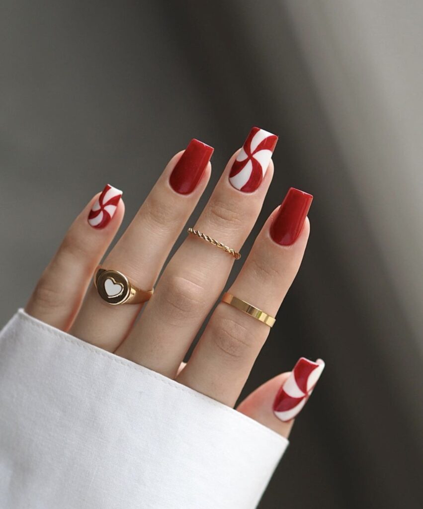 candy cane nails