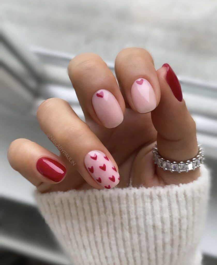 valentines day nails 2022 short