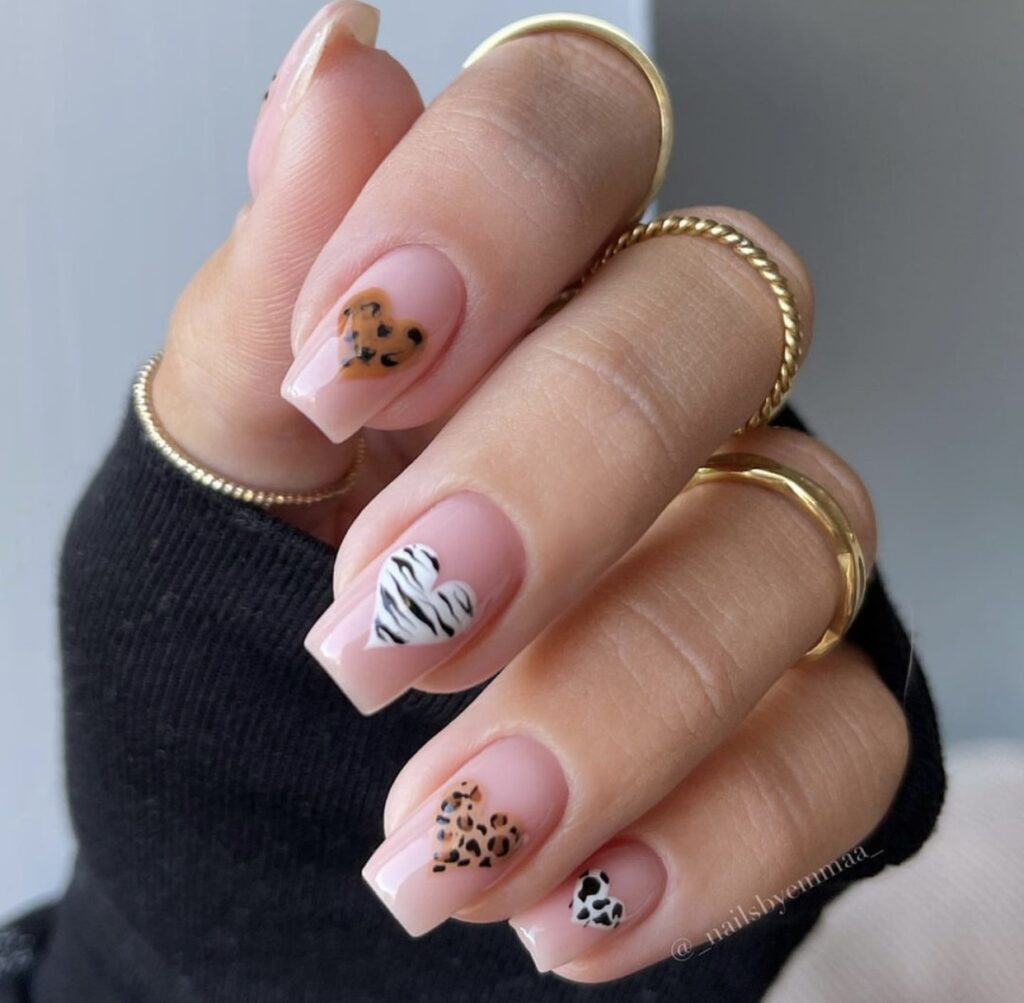 valentines day nails minimalist