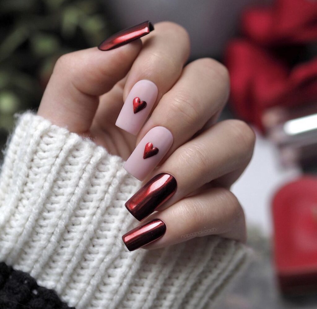 valentines day nails unique