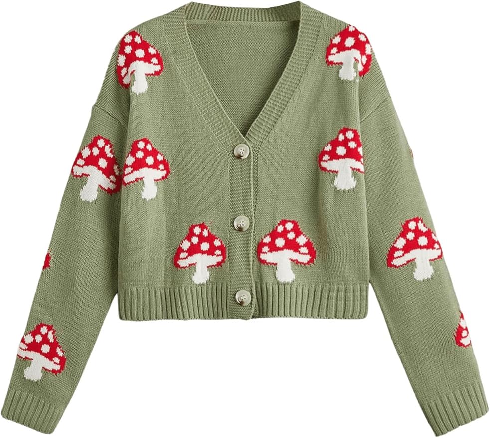 mushroom cropped cardigan