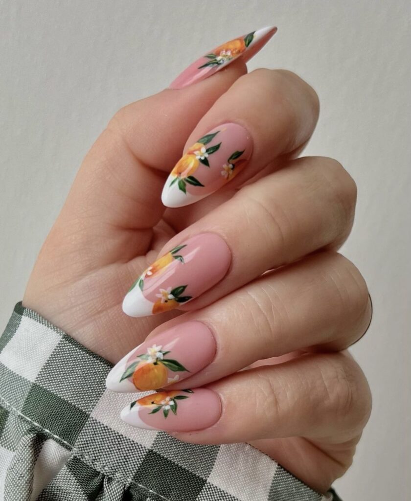 cute french tip nail designs