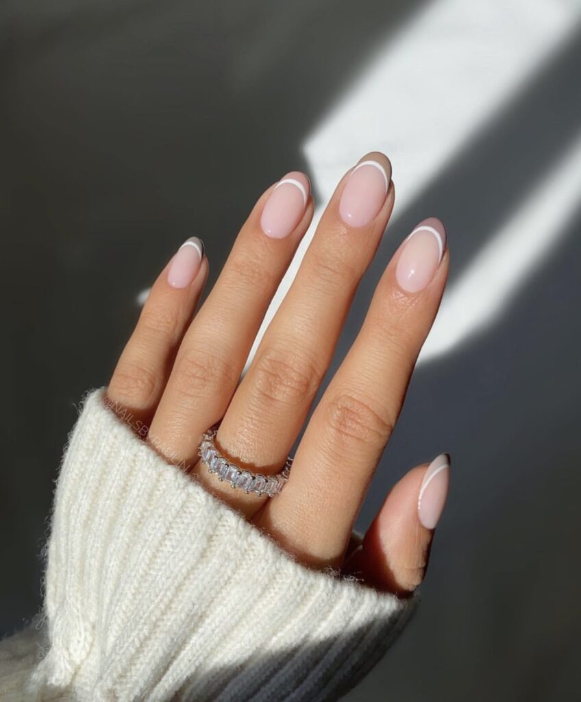 cute french tip nail designs