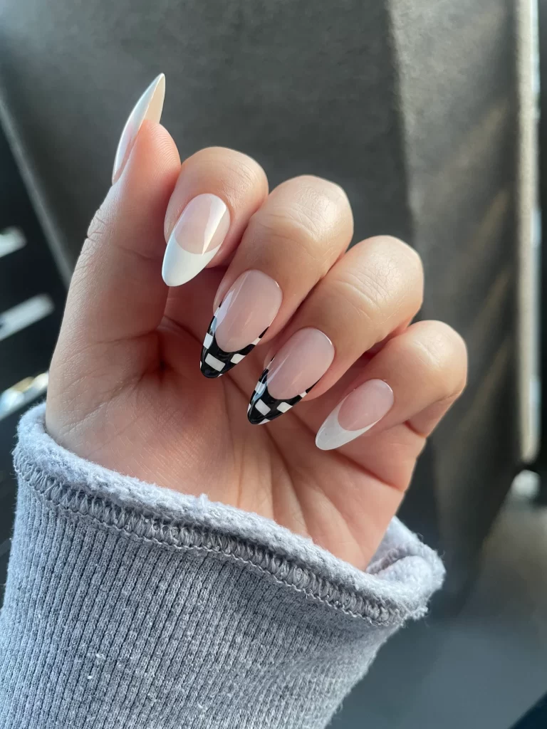 cute french tip nail designs