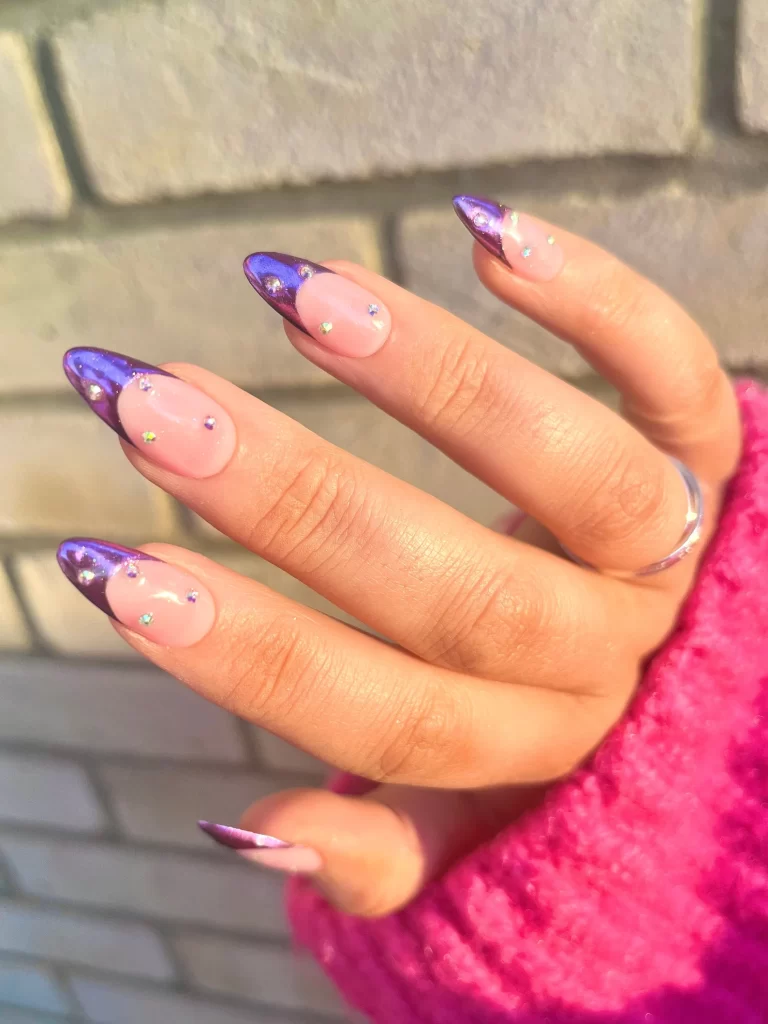 cute french tip nail designs