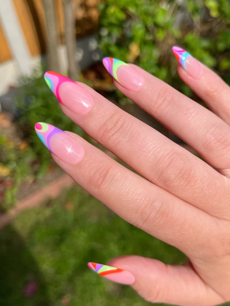 cute french tip nail designs