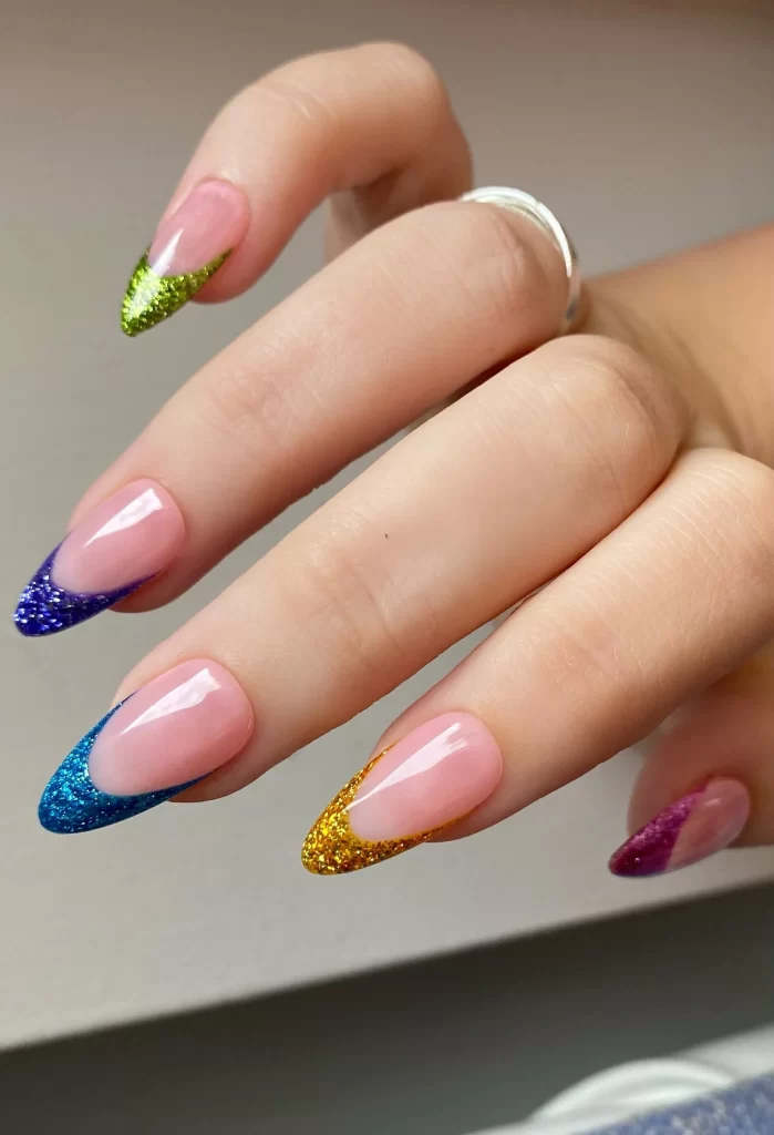 cute french tip nail designs