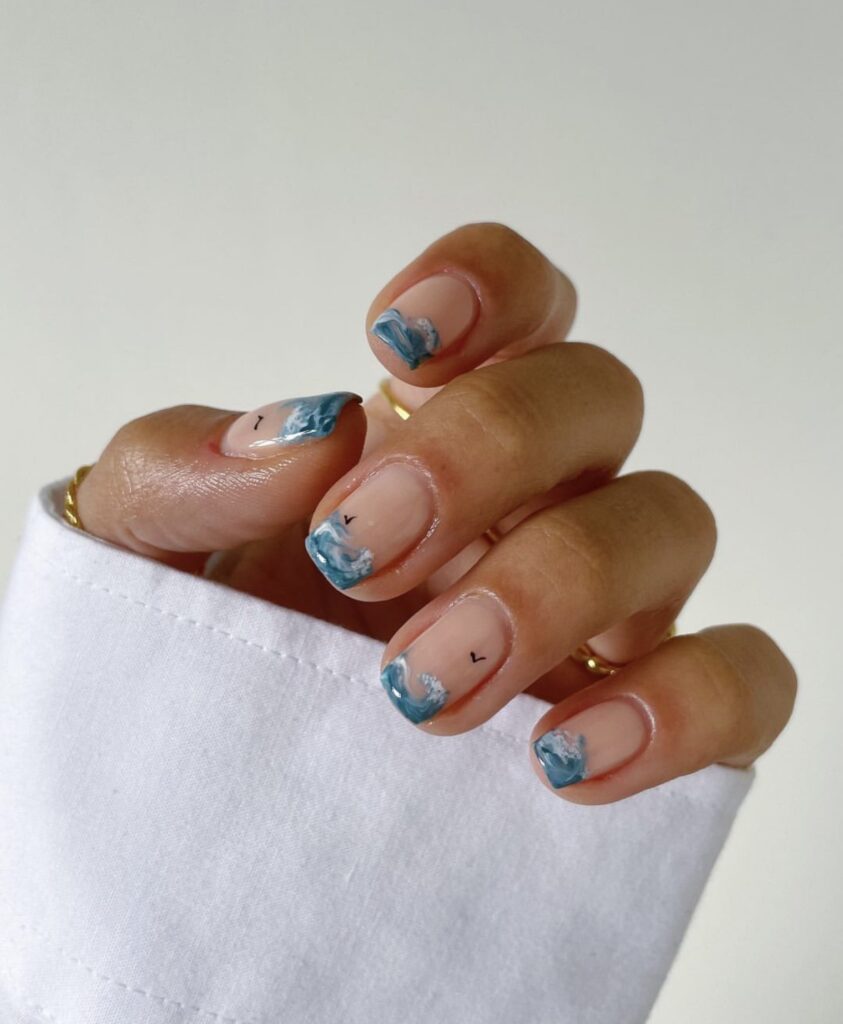 cute french tip nail designs