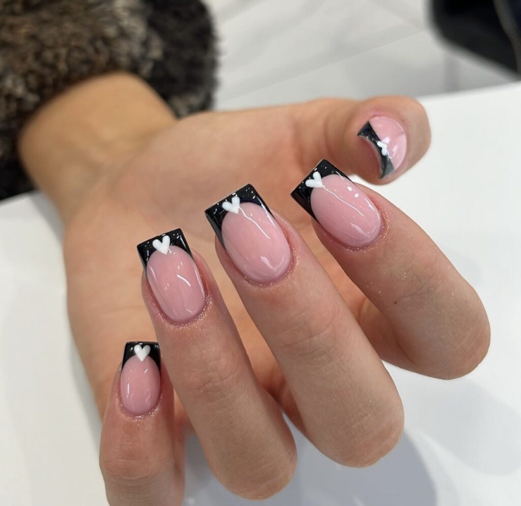 cute french tip nail designs