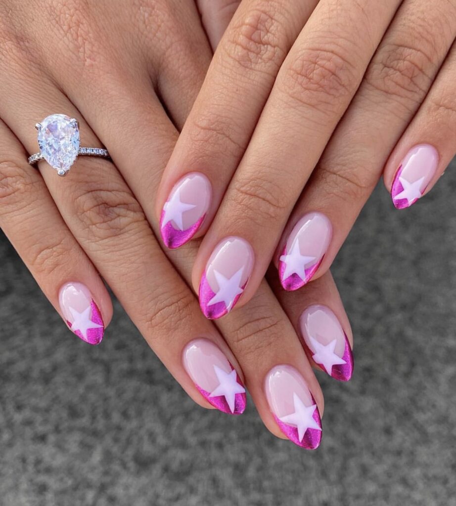 cute french tip nail designs