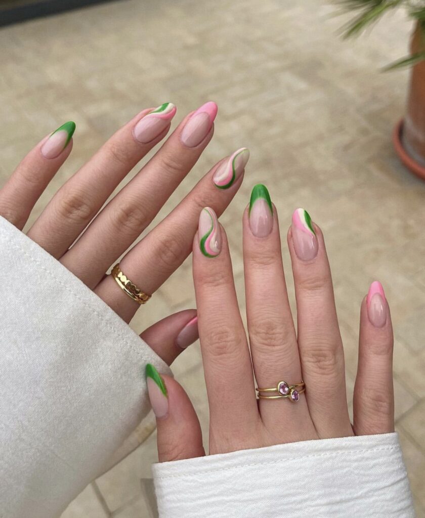 cute french tip nail designs