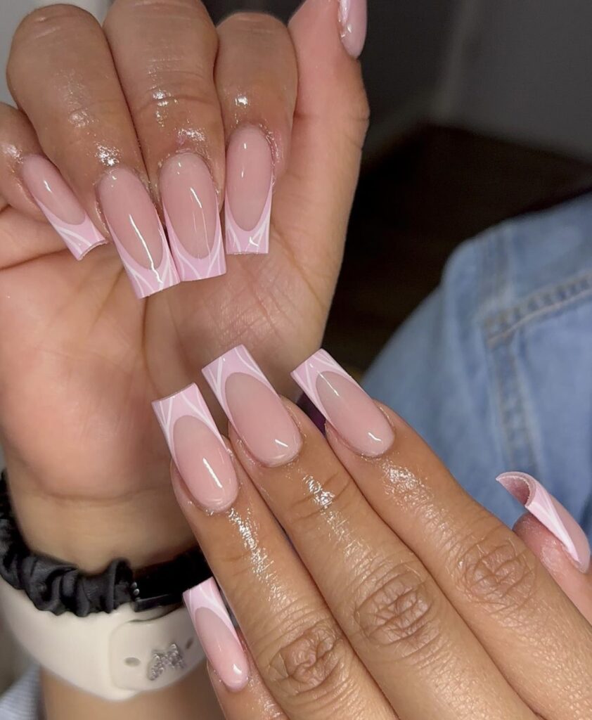 cute french tip nail designs