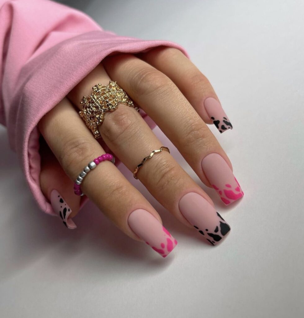 cute french tip nail designs