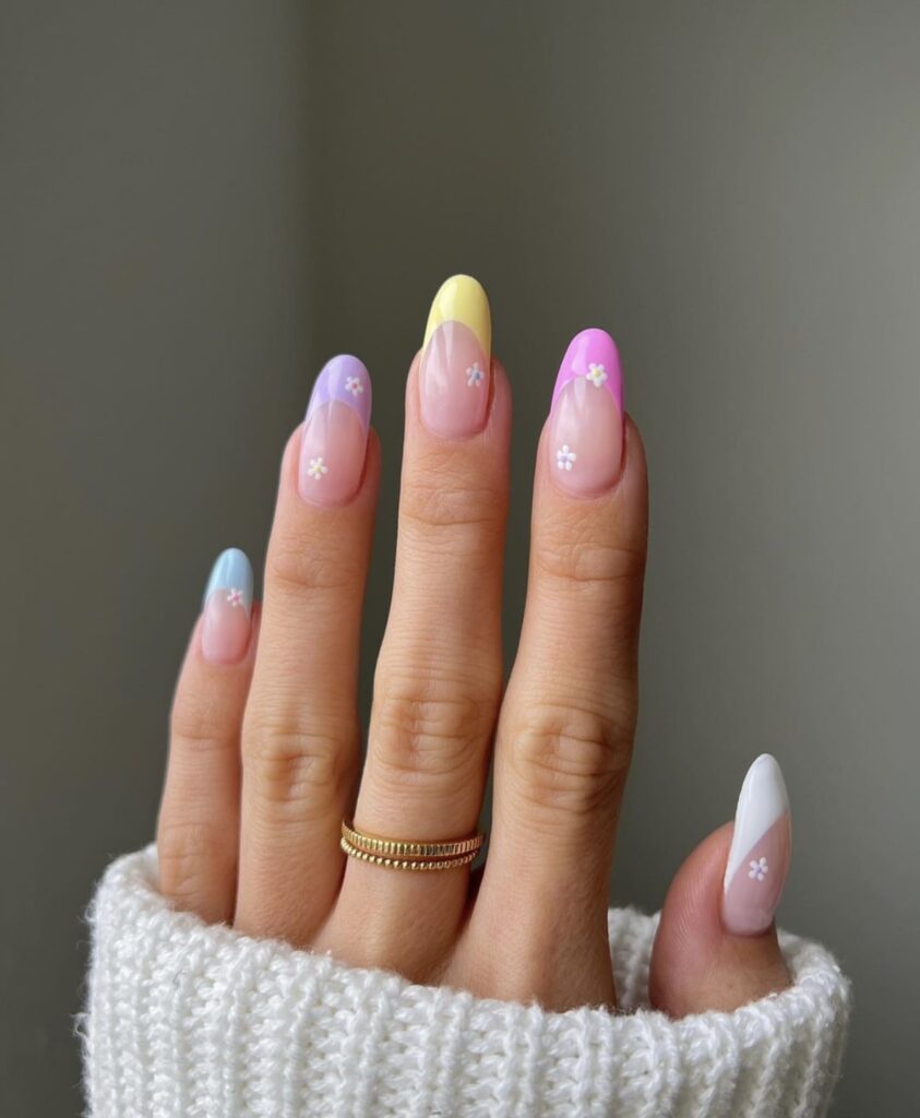 cute french tip nail designs