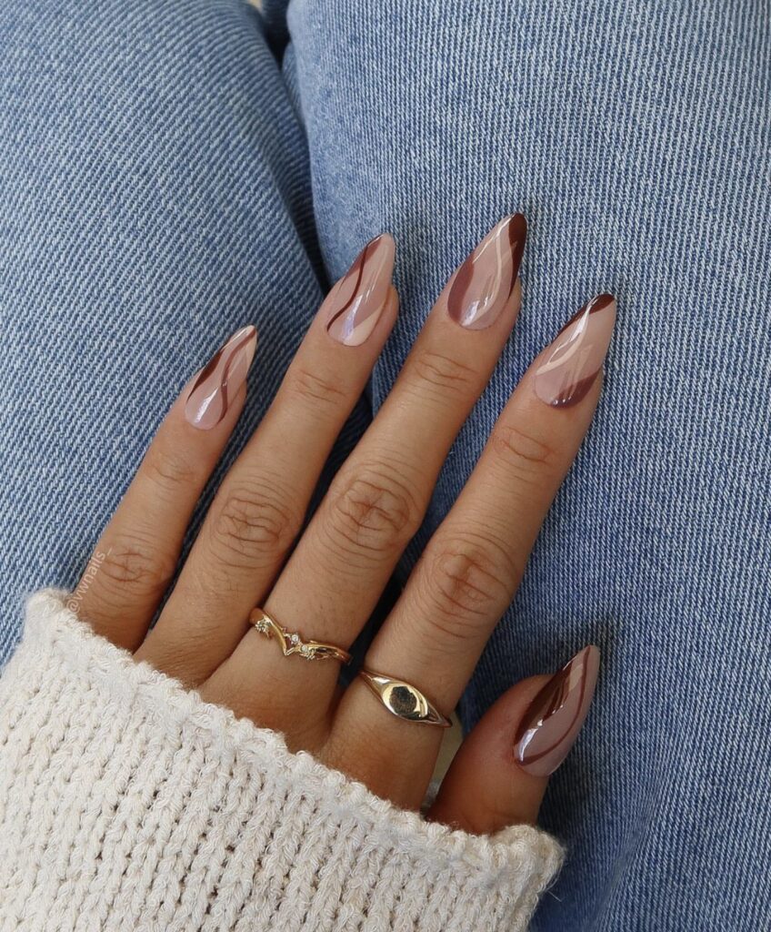 brown nail designs