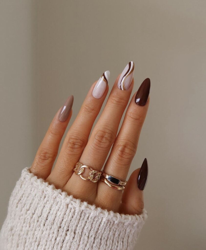 brown nail designs