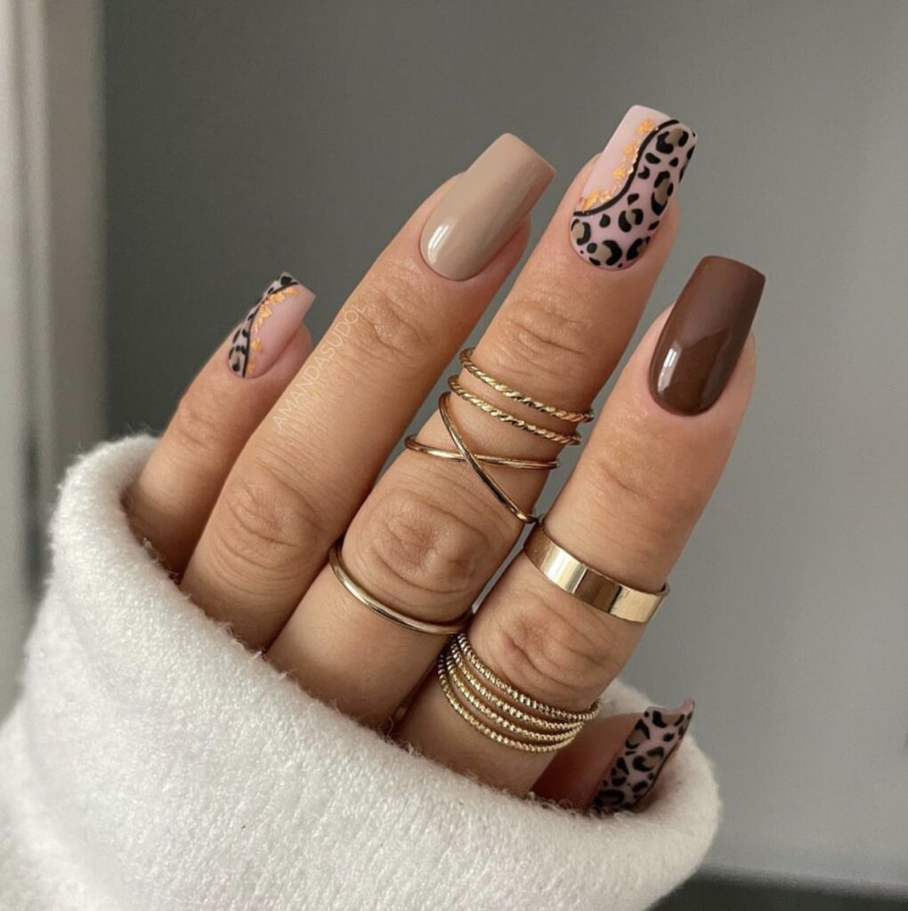 brown nail designs