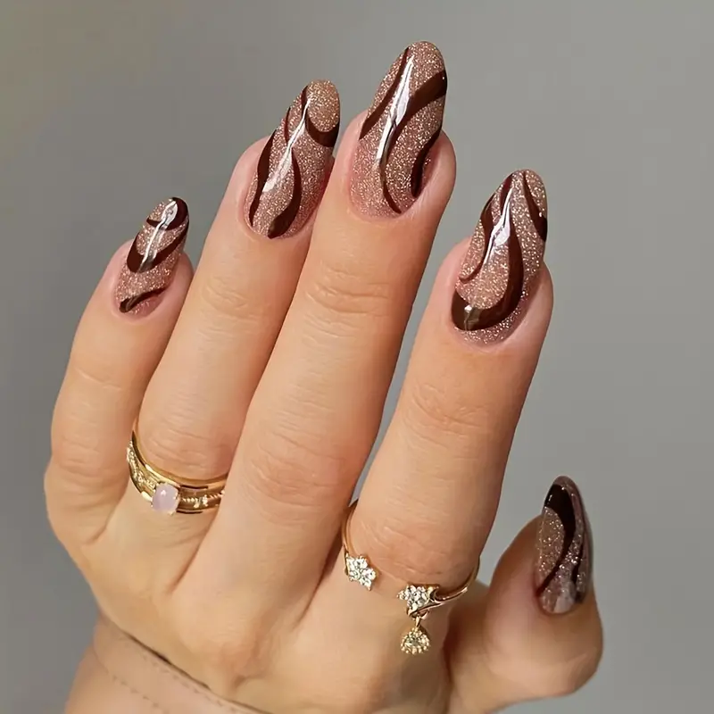 brown nail designs