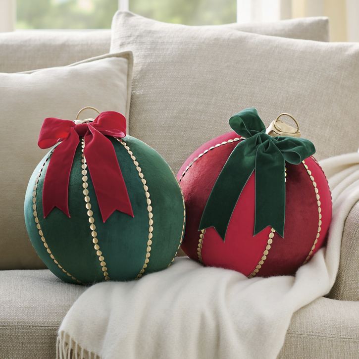 Christmas ornament shaped pillow