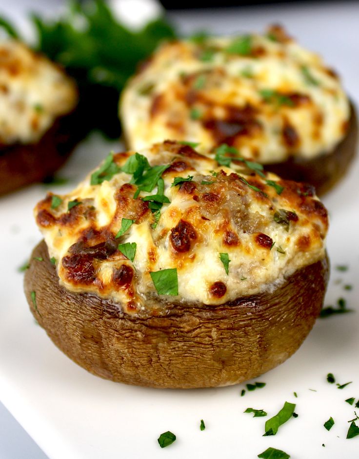 Air Fryer Stuffed Mushrooms