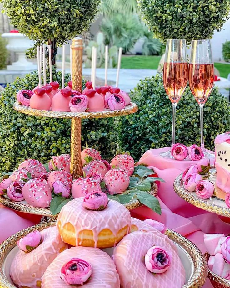 Galentines party dessert table