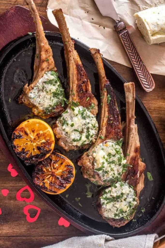 Grilled Lamb Chops With Compound Butter