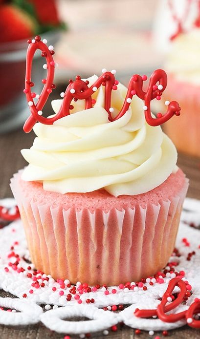 Strawberry Cupcakes with Cream Cheese Frosting