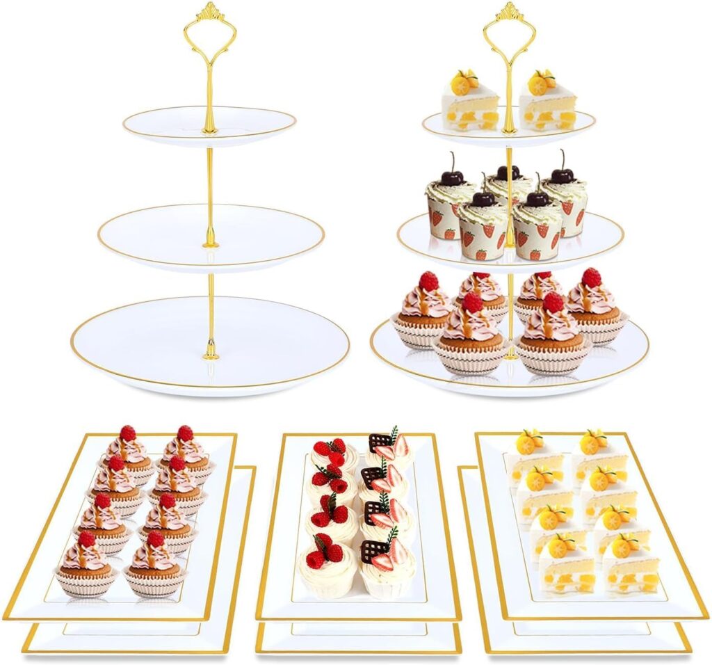 elegant dessert stand set