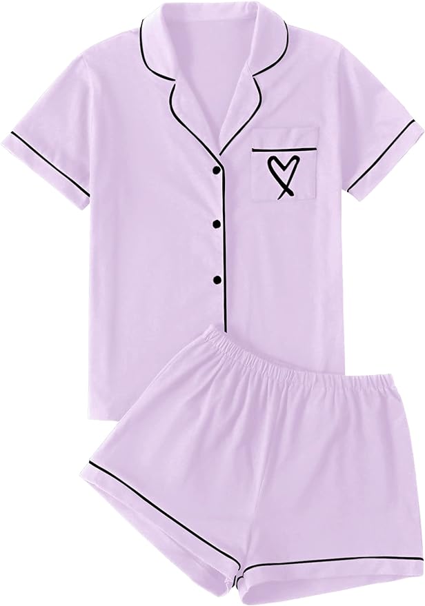 heart pajama short