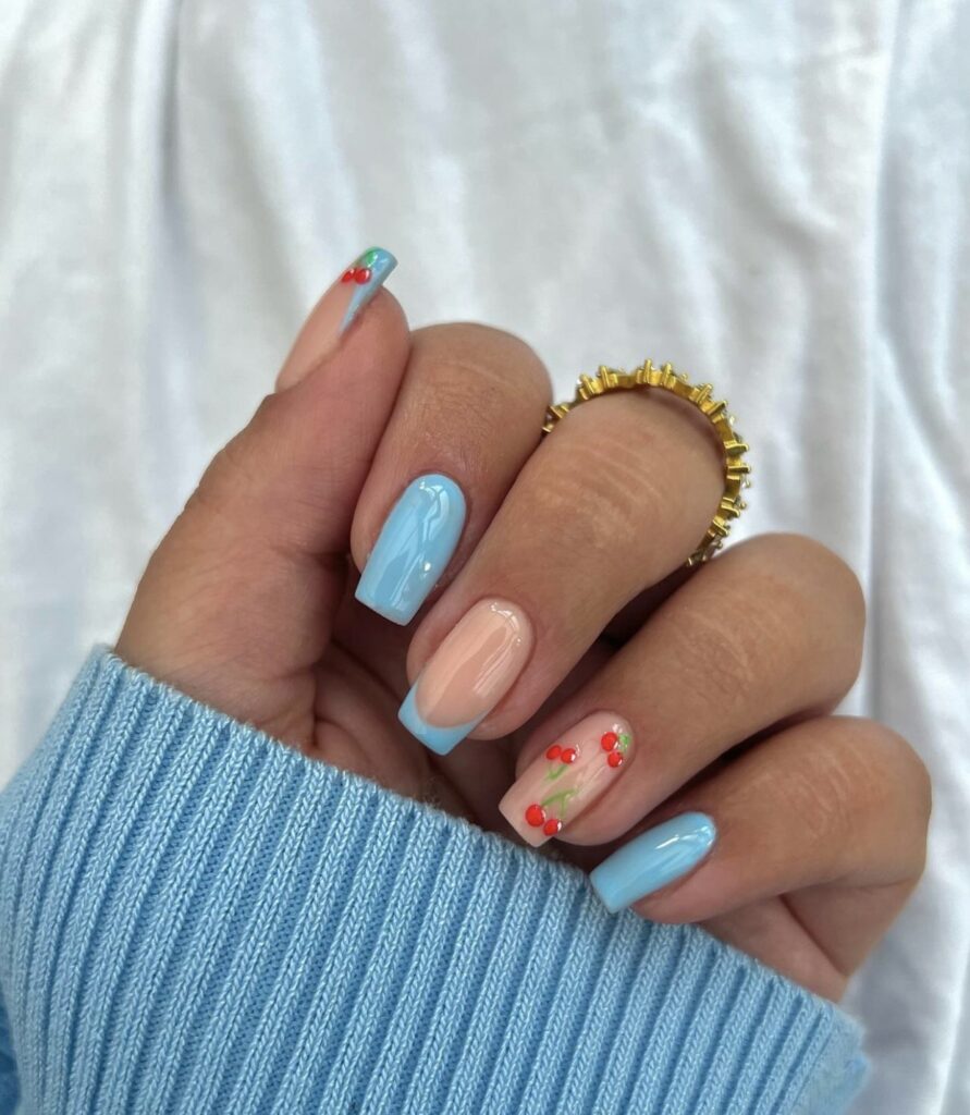 blue spring nail ideas