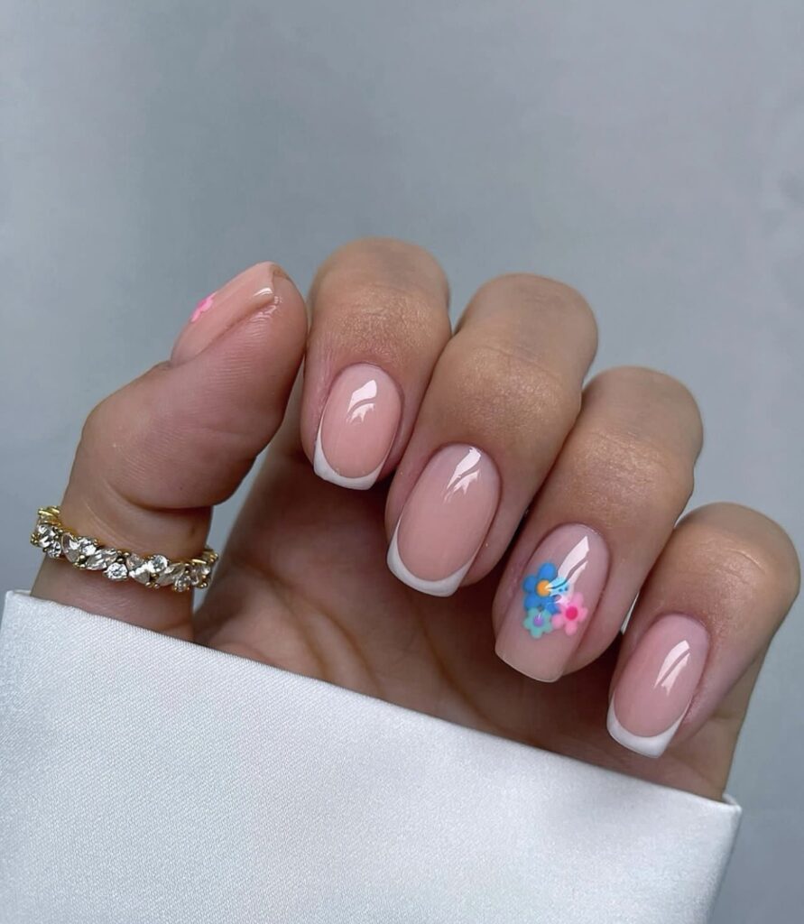 minimalist spring nails