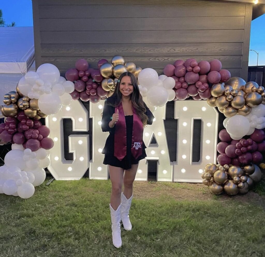 GRAD marquee letters