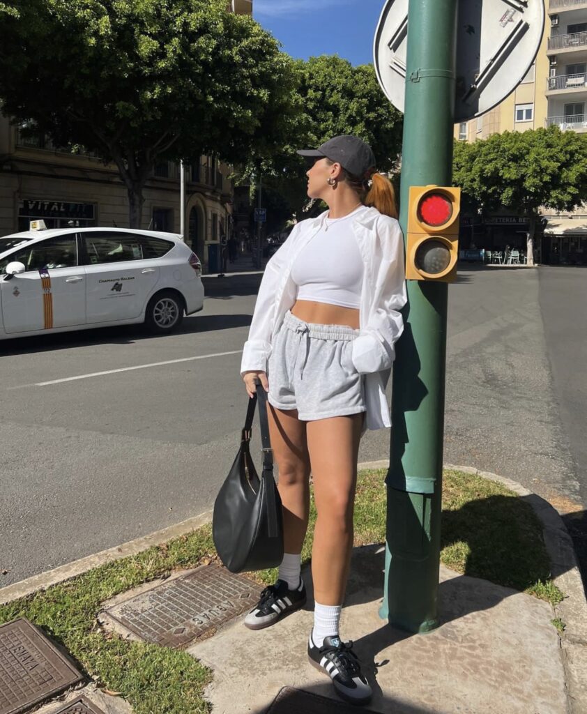 black adidas samba outfit