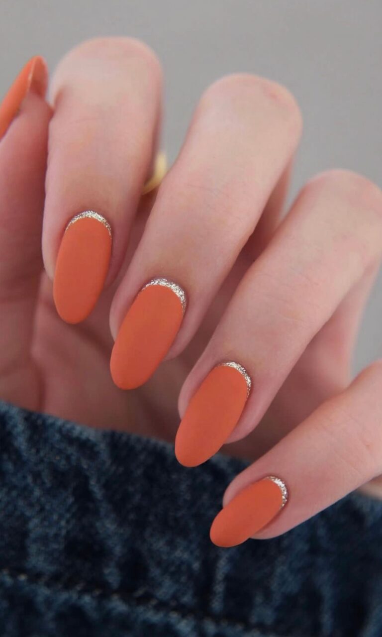 burnt orange nail ideas 2024