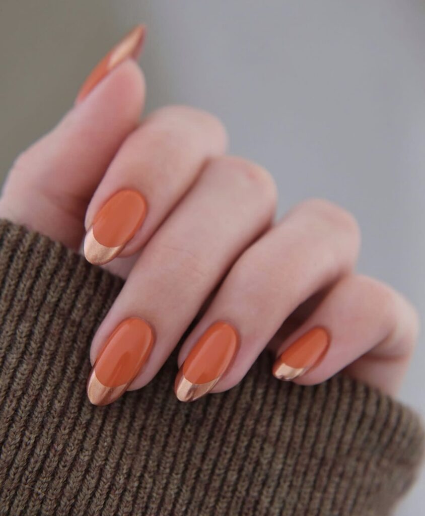 burnt orange nails fall