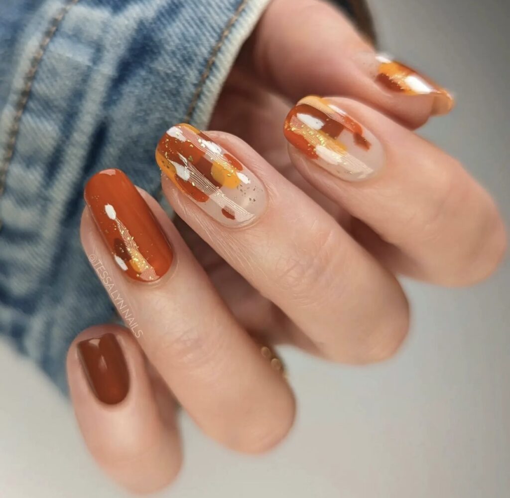 fall nail designs short