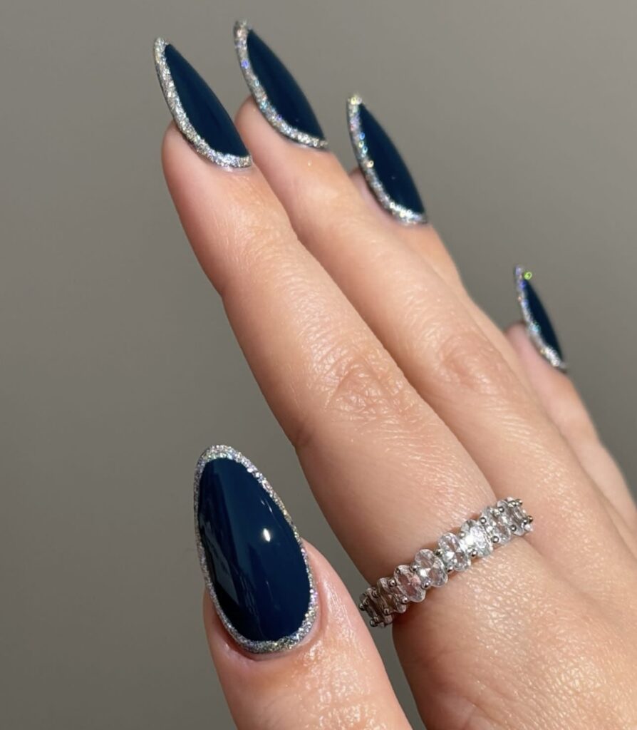 Blue winter nails