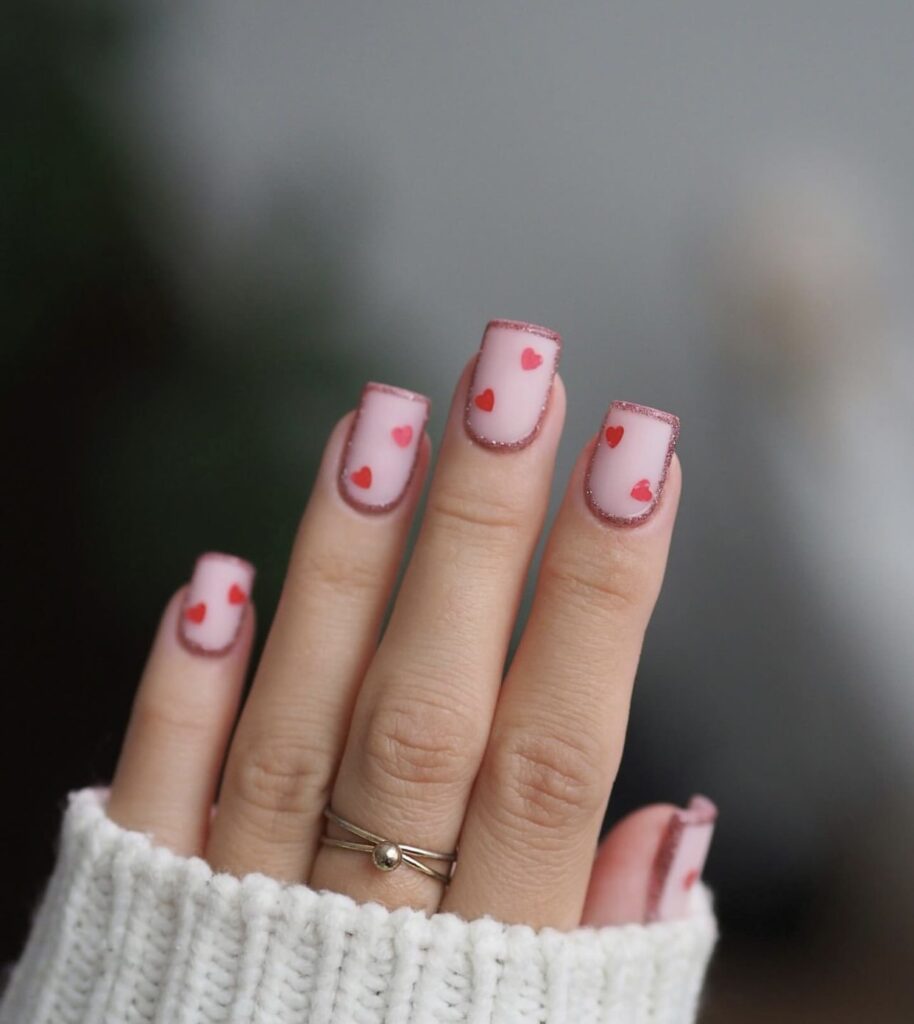 short heart nails