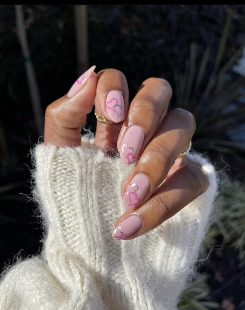 short heart nails