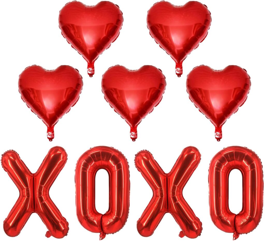 Valentines day themed balloons