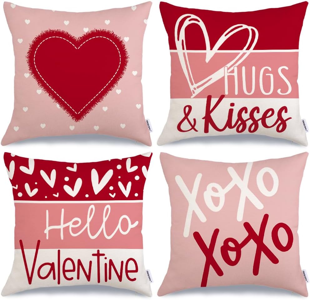 Valentines day throw pillows