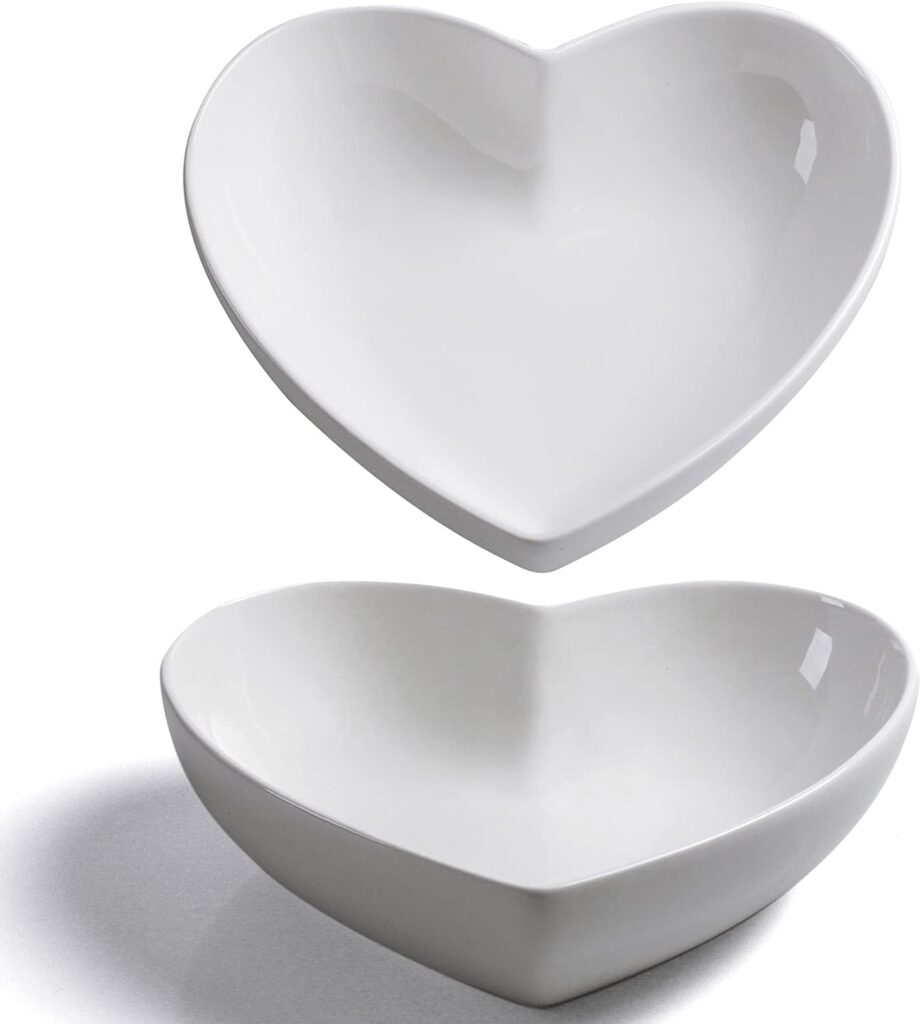 heart-shaped plates