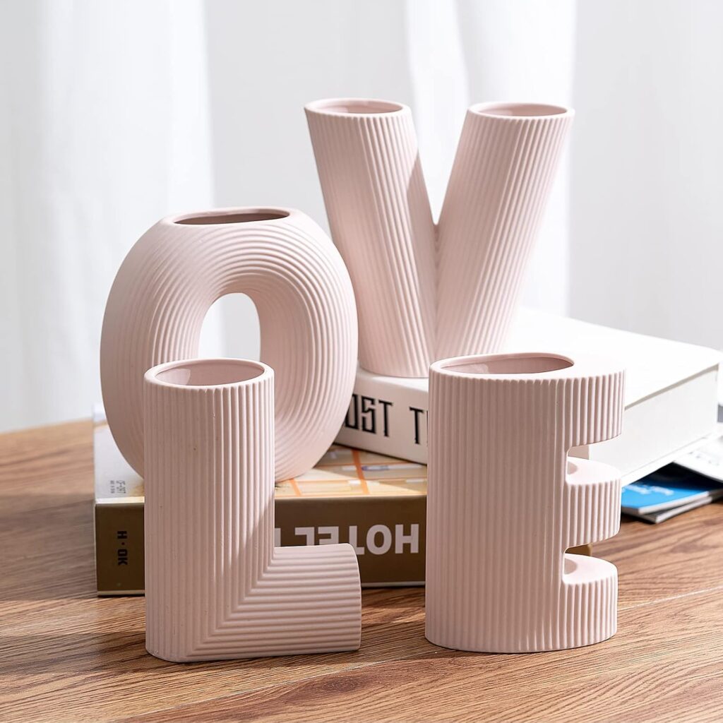 love sign vases