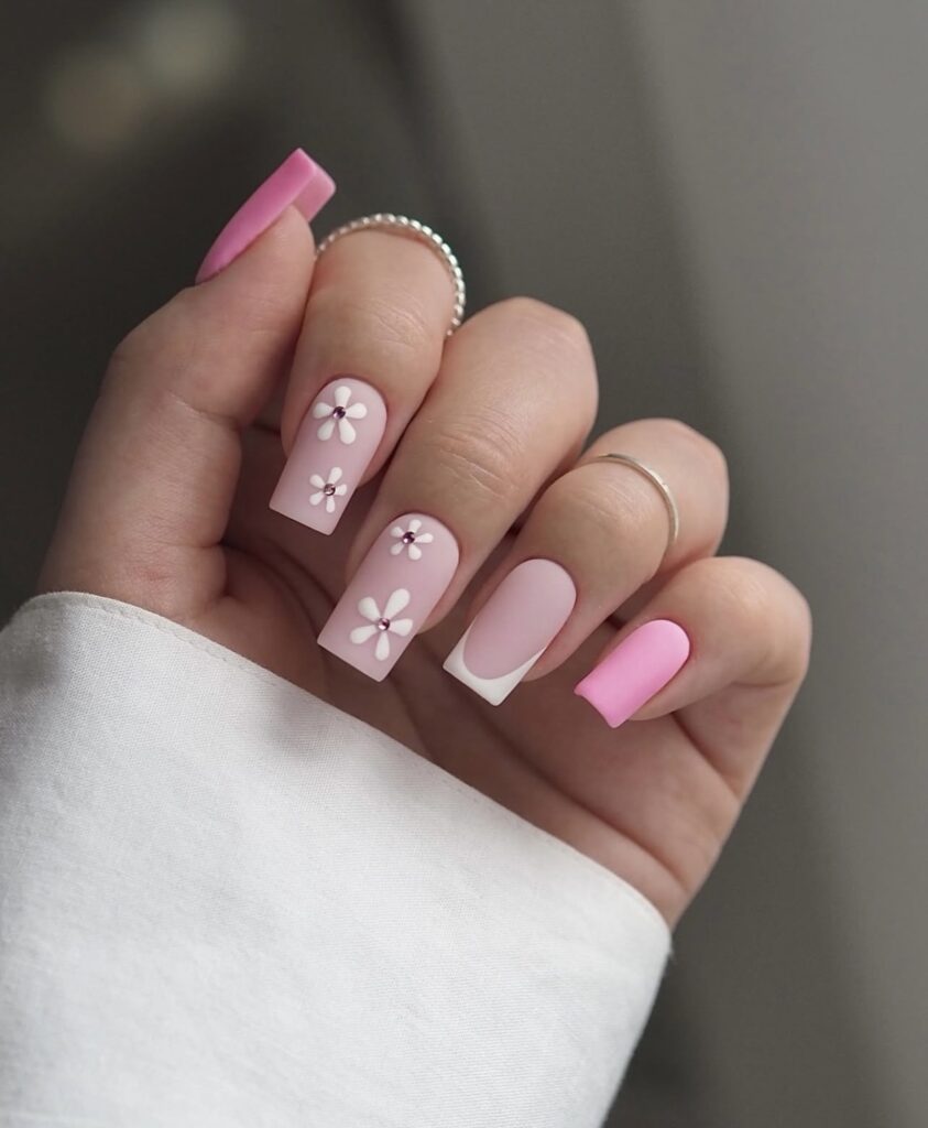 simple pastel nails