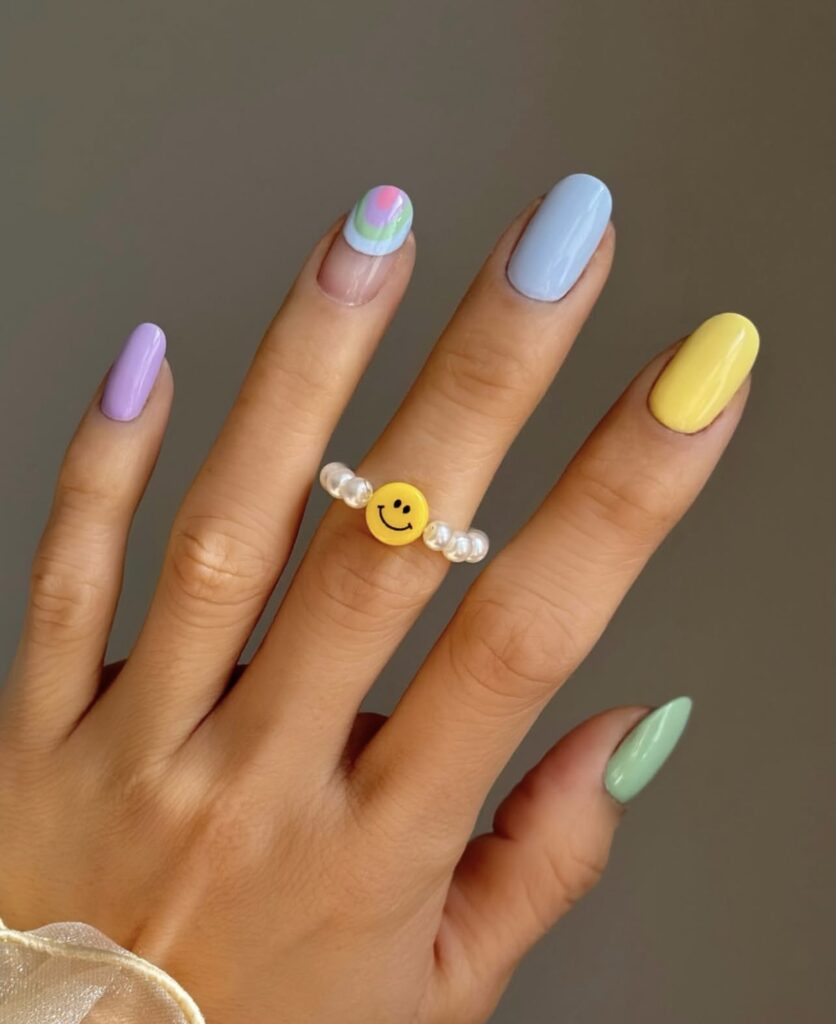 cute pastel nail designs