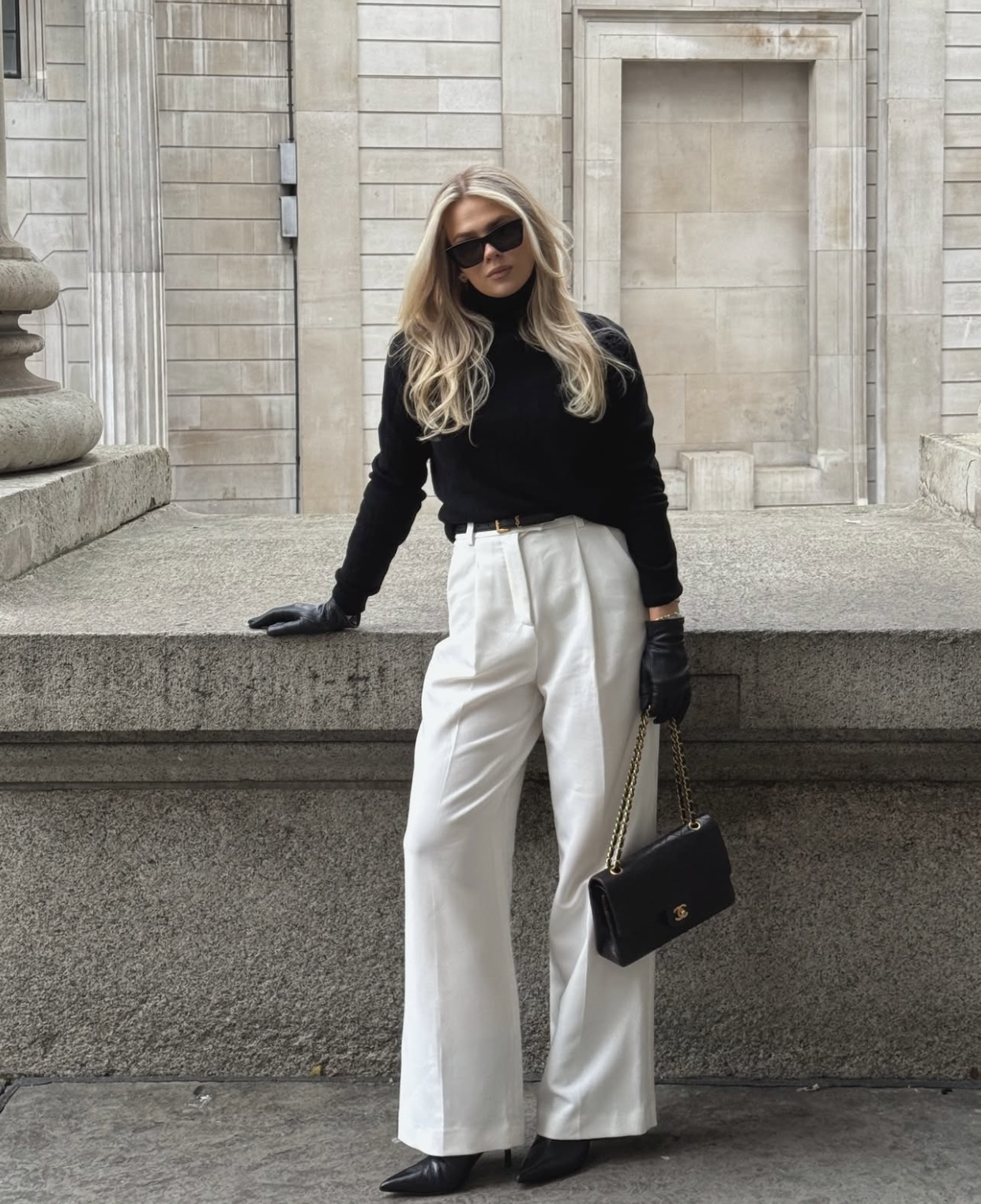 how to style white pants