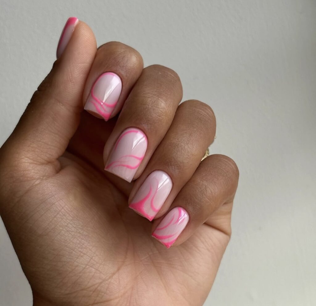 pink summer nails