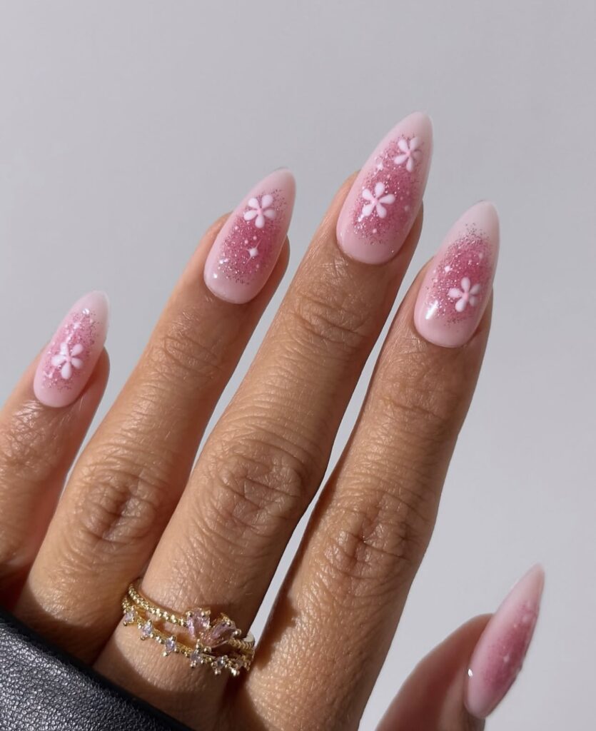 pink summer nails