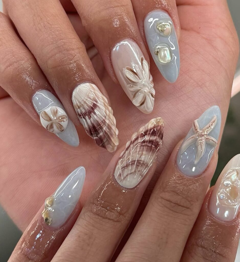 seashell nails
